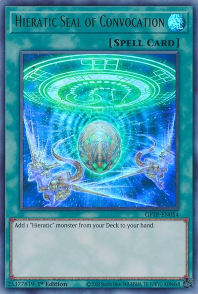 Hieratic Seal of Convocation [GFTP-EN054] Ultra rare | Good Games Adelaide SA
