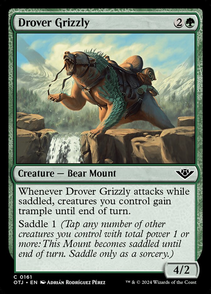 Drover Grizzly 161/286 (Outlaws of Thunder Junction)  - Foil | Good Games Adelaide SA