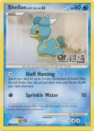 Shellos East Sea (106/132) (Origins Game Fair 2008) [Nintendo: Black Star Promos] | Good Games Adelaide SA