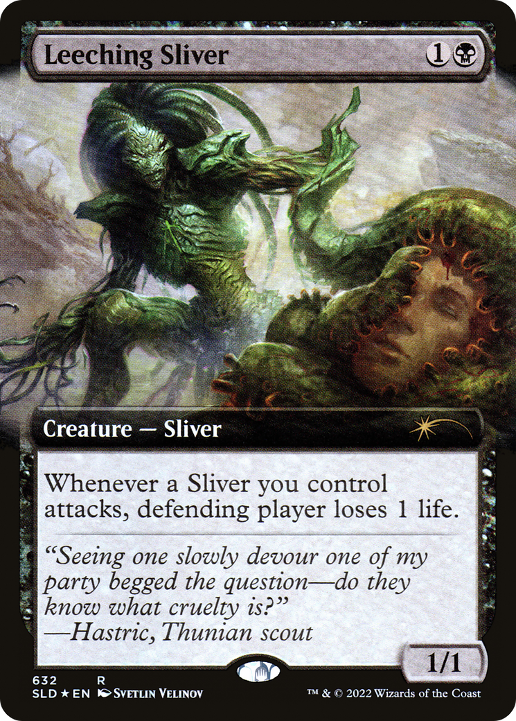 Leeching Sliver (Extended Art) [Secret Lair Drop Promos] | Good Games Adelaide SA