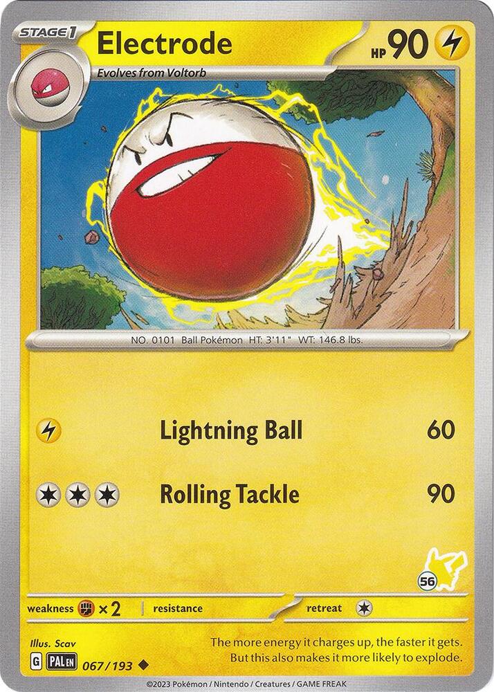 Electrode Pikachu 56 067/193 (Battle Academy 2024)  | Good Games Adelaide SA