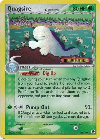 Quagsire (21/101) (Delta Species) (Stamped) [EX: Dragon Frontiers] | Good Games Adelaide SA