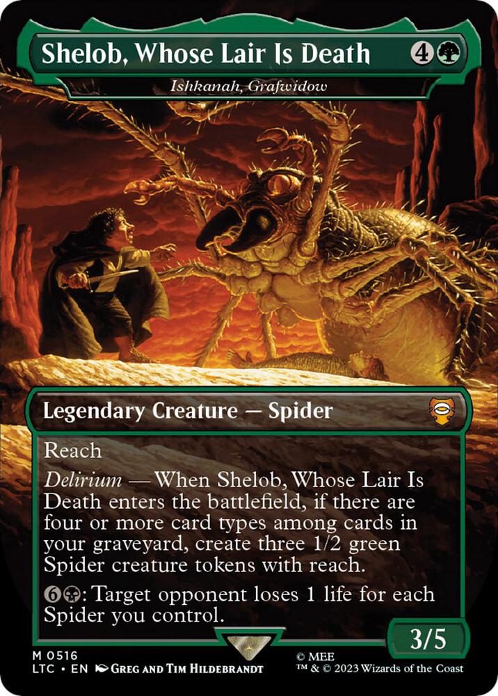 Shelob Whose Lair Is Death Ishkanah Grafwidow 516 (Commander: The Lord of the Rings: Tales of Middle-earth)  - Borderless | Good Games Adelaide SA