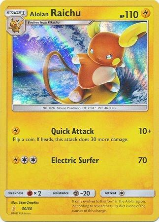 Alolan Raichu 30 Holofoil 30/30 (SM Trainer Kit: Lycanroc & Alolan Raichu)  - Holofoil | Good Games Adelaide SA
