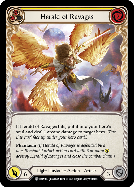 Herald of Ravages (Yellow) [MON018] 1st Edition Normal | Good Games Adelaide SA