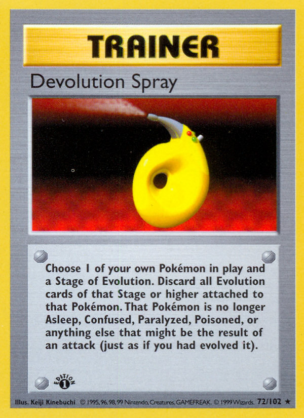 Devolution Spray (72/102) (Shadowless) [Base Set 1st Edition] | Good Games Adelaide SA