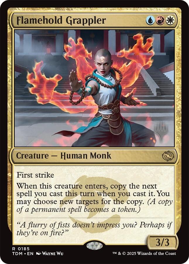 Flamehold Grappler 185 (Promo Pack: Tarkir: Dragonstorm)  - Foil | Good Games Adelaide SA