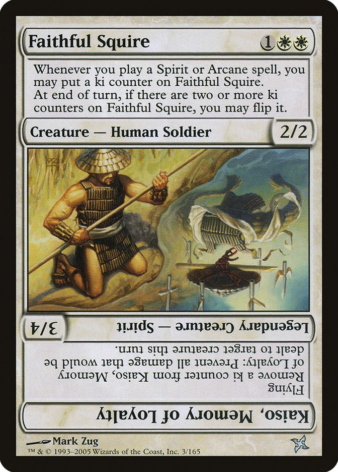 Faithful Squire // Kaiso, Memory of Loyalty 3 (Betrayers of Kamigawa)  - Foil | Good Games Adelaide SA