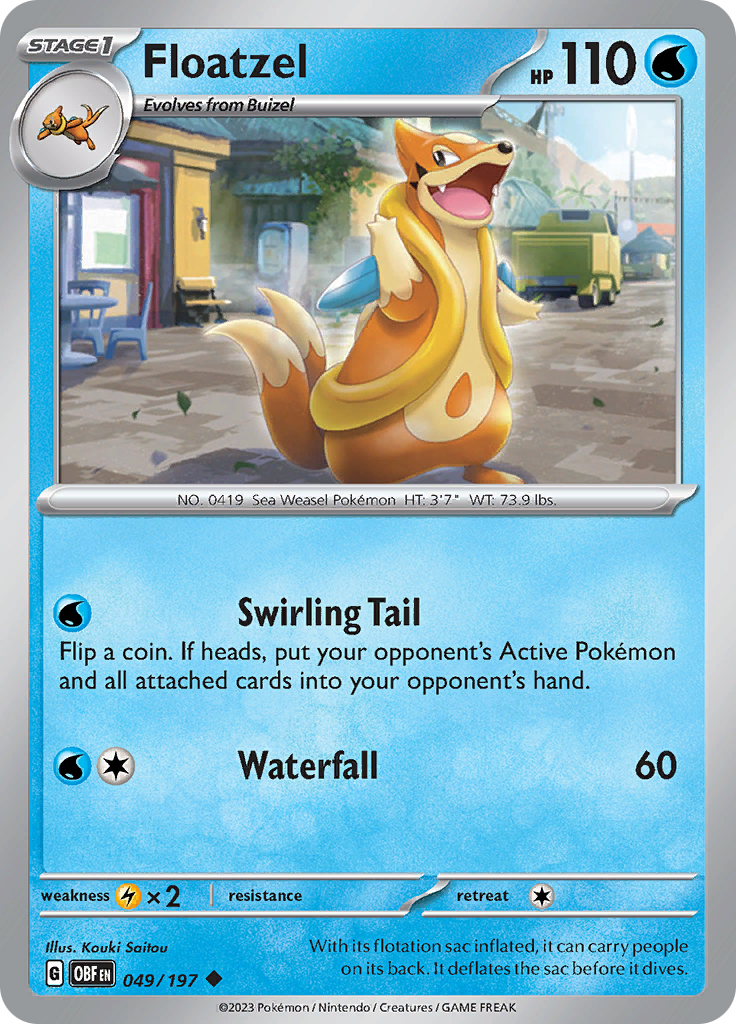 Floatzel (049/197) [Scarlet & Violet: Obsidian Flames] | Good Games Adelaide SA