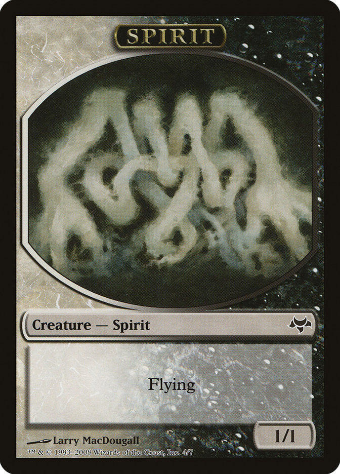 Spirit Token (Black/White) [Eventide Tokens] | Good Games Adelaide SA