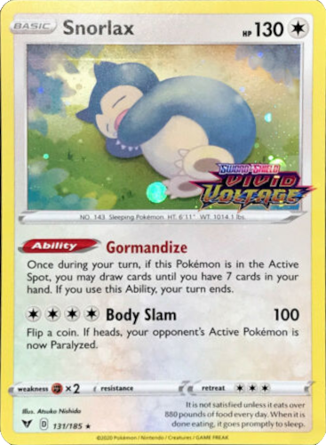 Snorlax (131/185) [Sword & Shield: Black Star Promos] | Good Games Adelaide SA