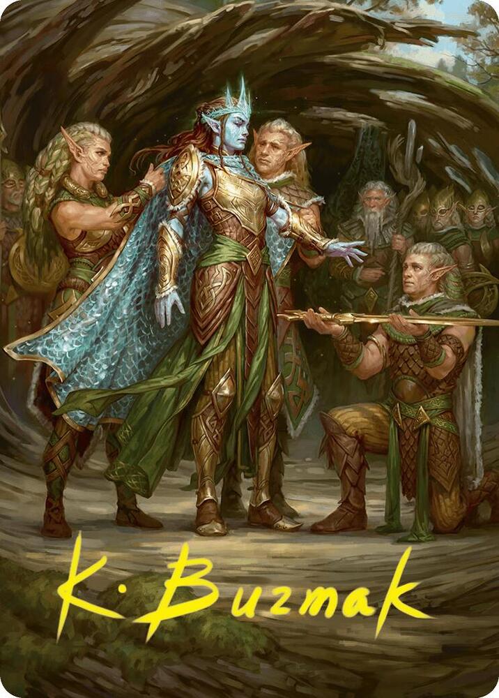 Lathril Blade of the Elves Art Card 48 54 Gold Stamped Signature 48 (Art Series: Foundations)  | Good Games Adelaide SA
