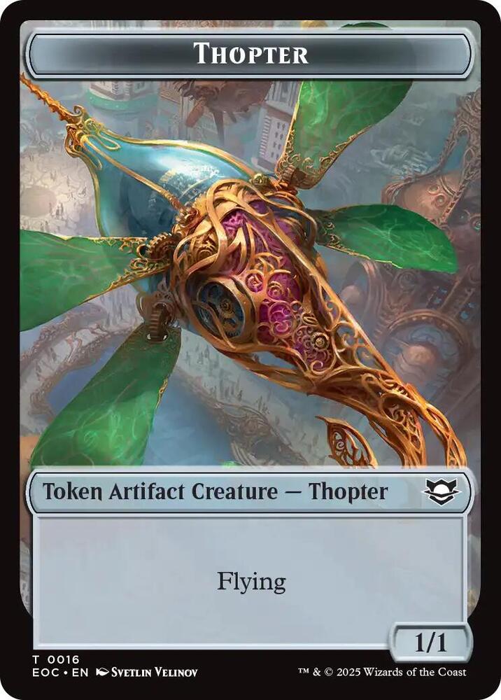 Thopter Beast Double Sided Token 16 // 6 (Commander: Edge of Eternities)  - Foil | Good Games Adelaide SA
