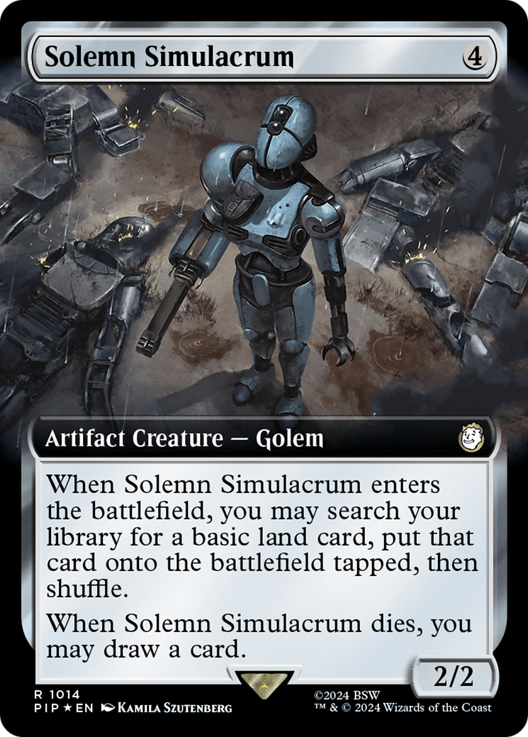 Solemn Simulacrum (Extended Art) (Surge Foil) [Fallout] | Good Games Adelaide SA