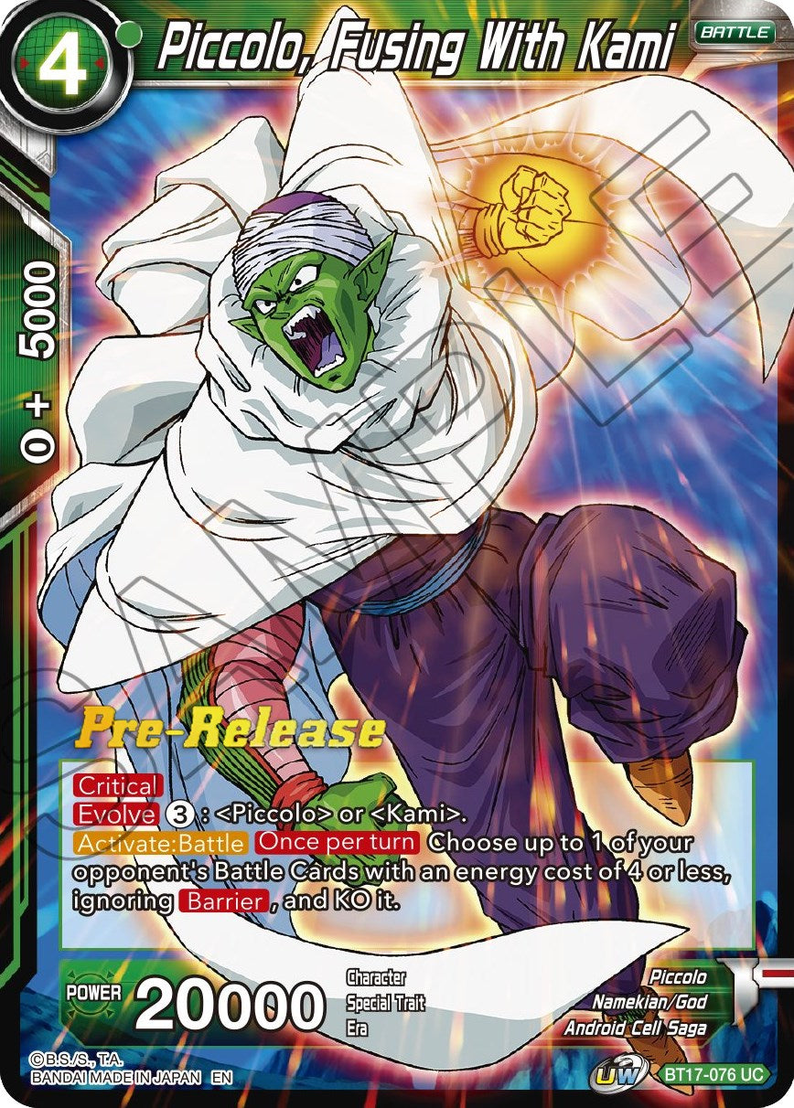 Piccolo, Fusing With Kami (BT17-076) [Ultimate Squad Prerelease Promos] | Good Games Adelaide SA