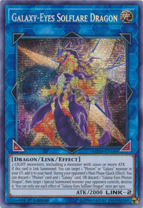 Galaxy-Eyes Solflare Dragon [MP19-EN188] Prismatic Secret Rare | Good Games Adelaide SA