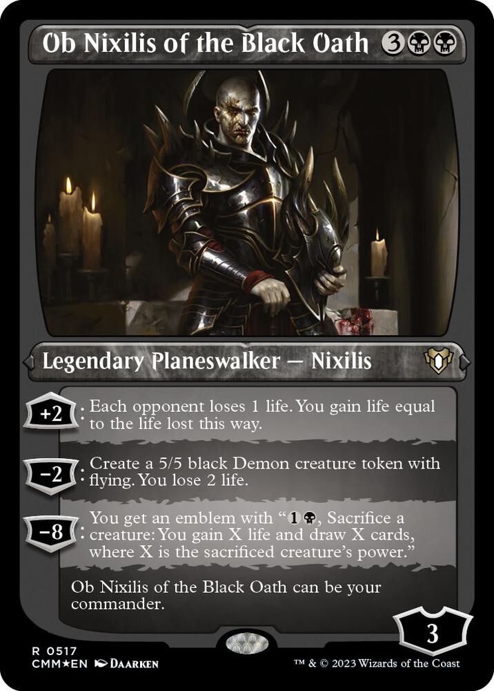 Ob Nixilis of the Black Oath 517 (Commander Masters)  - Etched Foil | Good Games Adelaide SA