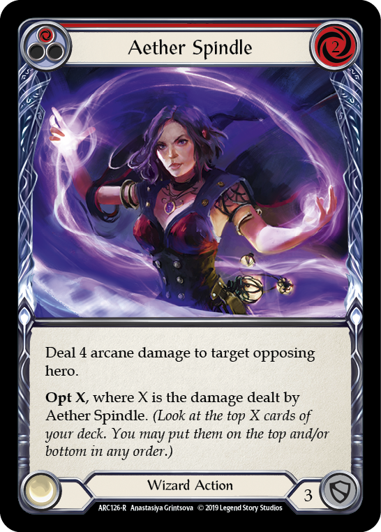 Aether Spindle (Red) [ARC126-R] 1st Edition Normal | Good Games Adelaide SA