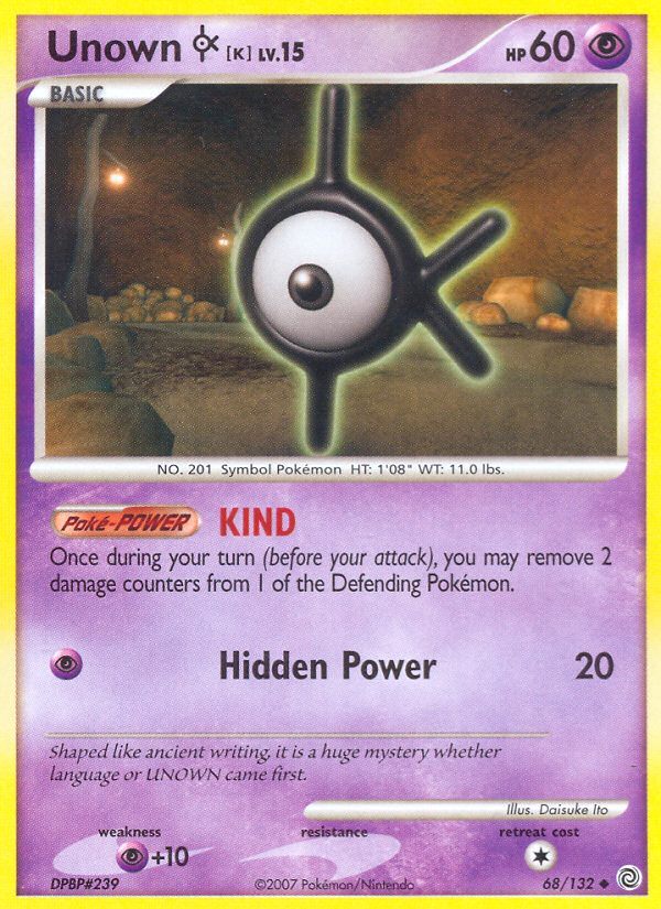 Unown K (68/132) [Diamond & Pearl: Secret Wonders] | Good Games Adelaide SA
