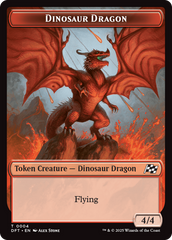Dinosaur Dragon // Treasure Double-Sided Token [Aetherdrift Tokens] | Good Games Adelaide SA
