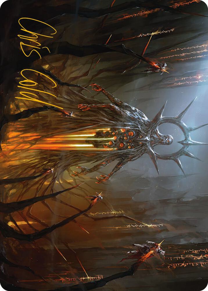 Solphim Mayhem Dominus Art Card Gold Stamped Signature 35 (Art Series: Phyrexia: All Will Be One)  | Good Games Adelaide SA