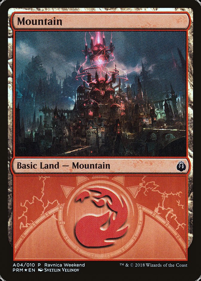 Mountain - Izzet (A04) [GRN Ravnica Weekend] | Good Games Adelaide SA