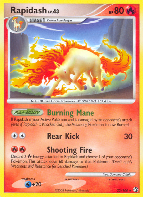 Rapidash (22/100) [Diamond & Pearl: Stormfront] | Good Games Adelaide SA
