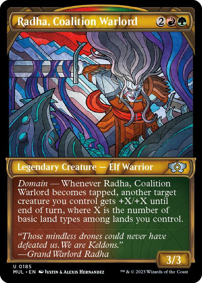 Radha Coalition Warlord Halo Foil 185 (March of the Machine: Multiverse Legends)  - Foil | Good Games Adelaide SA