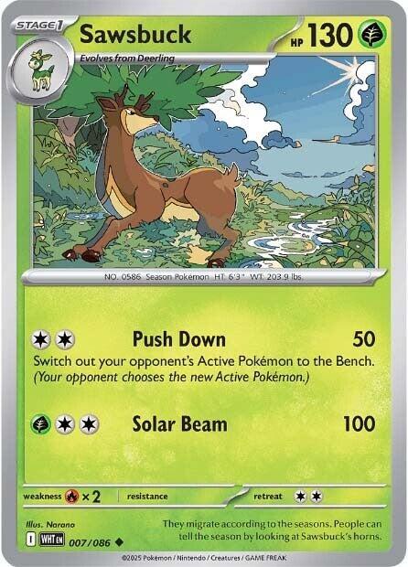 Sawsbuck 007/086 (SV: White Flare)  | Good Games Adelaide SA
