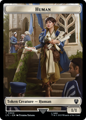 Human Knight // Human Double-Sided Token [The Lord of the Rings: Tales of Middle-Earth Commander Tokens] | Good Games Adelaide SA