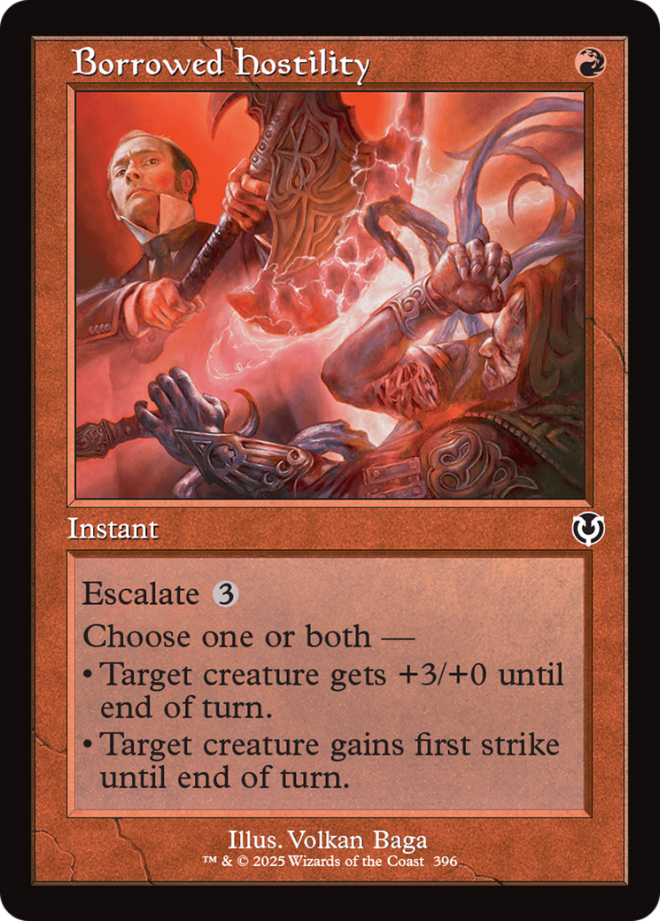 Borrowed Hostility (Retro Frame) [Innistrad Remastered] | Good Games Adelaide SA