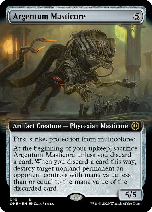 Argentum Masticore Extended Art 393 (Phyrexia: All Will Be One) 