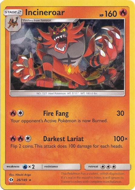 Incineroar 026 149 Cracked Ice Holo 026/149 (Deck Exclusives)  - Holofoil | Good Games Adelaide SA