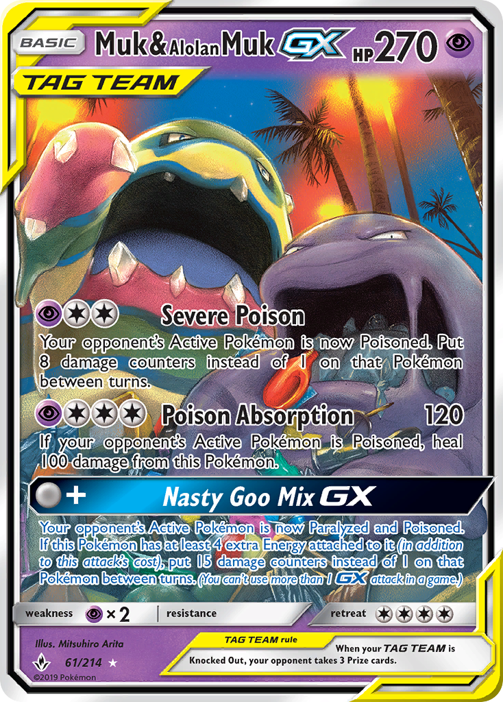 Muk & Alolan Muk GX (61/214) [Sun & Moon: Unbroken Bonds] | Good Games Adelaide SA