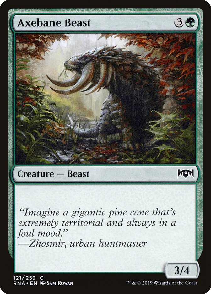 Axebane Beast 121 (Ravnica Allegiance)  - Foil | Good Games Adelaide SA