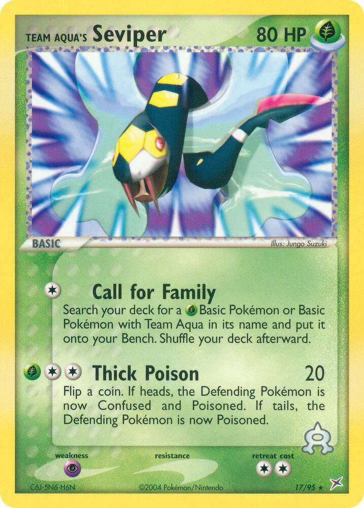 Team Aqua's Seviper 17/95 (Team Magma vs Team Aqua)  - Reverse Holofoil | Good Games Adelaide SA