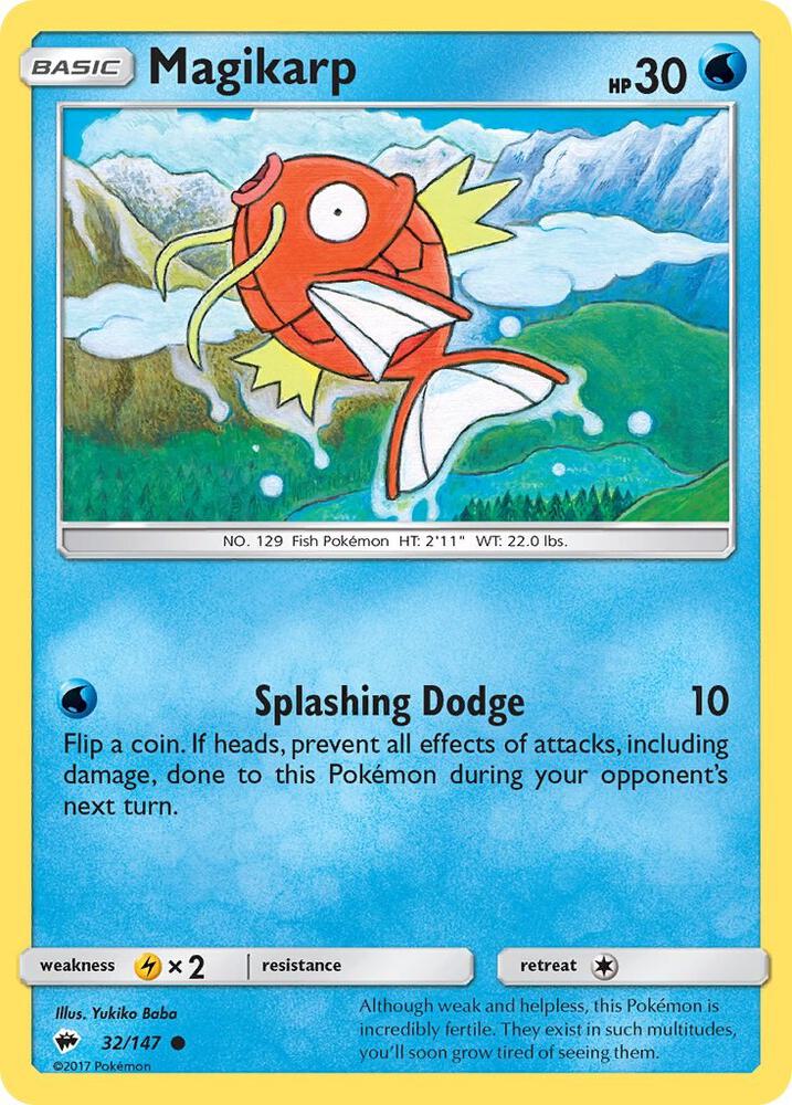 Magikarp 32/147 (SM - Burning Shadows)  | Good Games Adelaide SA