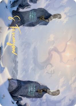 Snow Covered Plains 74 81 Art Card Gold Stamped Signature 74 (Art Series: Kaldheim)  | Good Games Adelaide SA