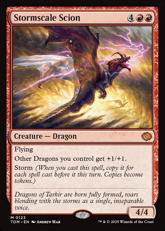 Stormscale Scion 123 (Tarkir: Dragonstorm)  - Foil | Good Games Adelaide SA