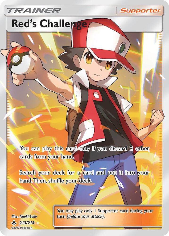Red's Challenge Full Art 213/214 (SM - Unbroken Bonds)  - Holofoil | Good Games Adelaide SA