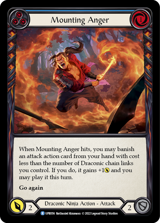 Mounting Anger (Blue) [UPR056] (Uprising)  Rainbow Foil | Good Games Adelaide SA