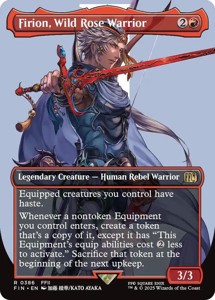 Firion Wild Rose Warrior Borderless 386 (FINAL FANTASY)  - Borderless Foil | Good Games Adelaide SA