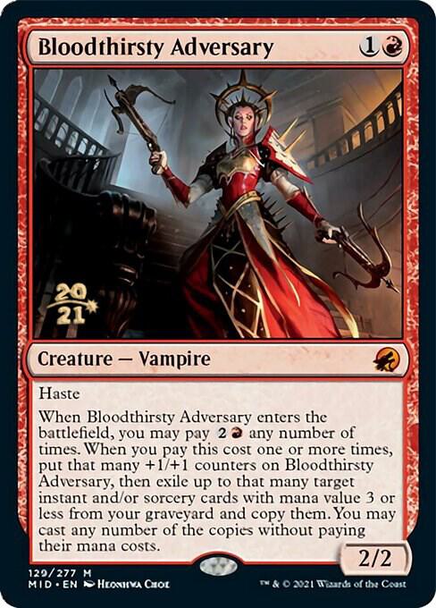 Bloodthirsty Adversary 129 (Prerelease Cards)  - Foil | Good Games Adelaide SA