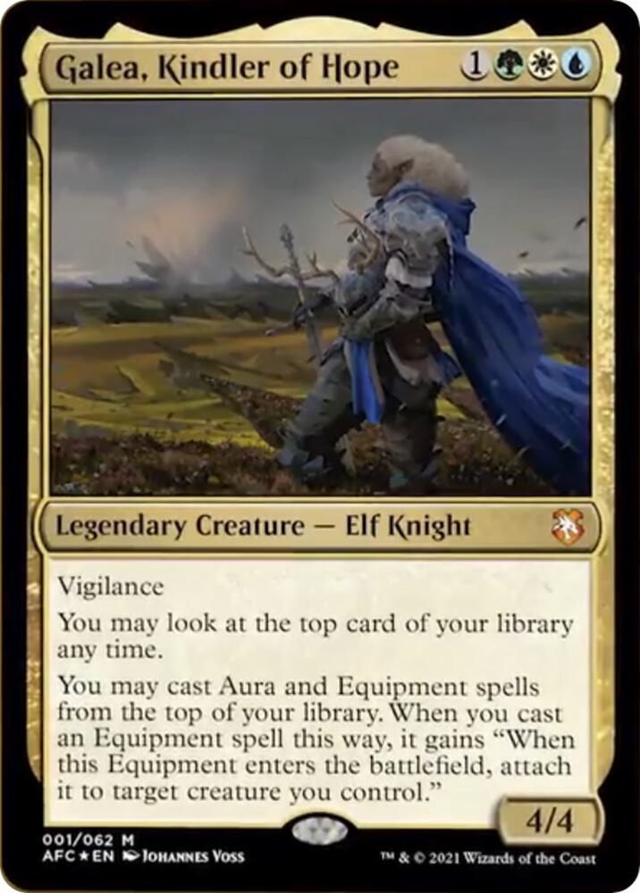 Galea Kindler of Hope Display Commander Thick Stock 1 (Commander: Adventures in the Forgotten Realms)  - Foil | Good Games Adelaide SA