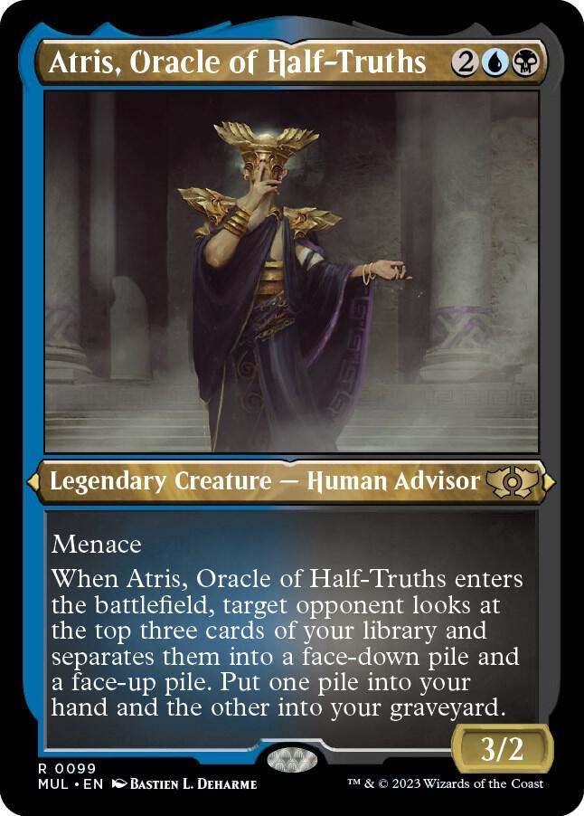 Atris, Oracle of Half-Truths 99 (March of the Machine: Multiverse Legends)  - Etched Foil | Good Games Adelaide SA