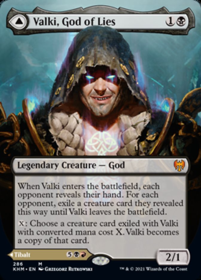 Valki, God of Lies // Tibalt, Cosmic Impostor (Borderless) [Kaldheim] | Good Games Adelaide SA
