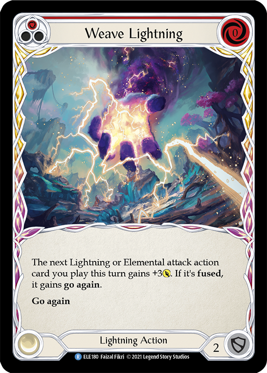 Weave Lightning (Red) [ELE180] (Tales of Aria)  1st Edition Normal | Good Games Adelaide SA