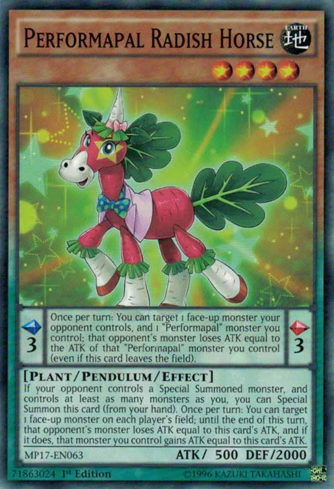 Performapal Radish Horse [MP17-EN063] Common | Good Games Adelaide SA