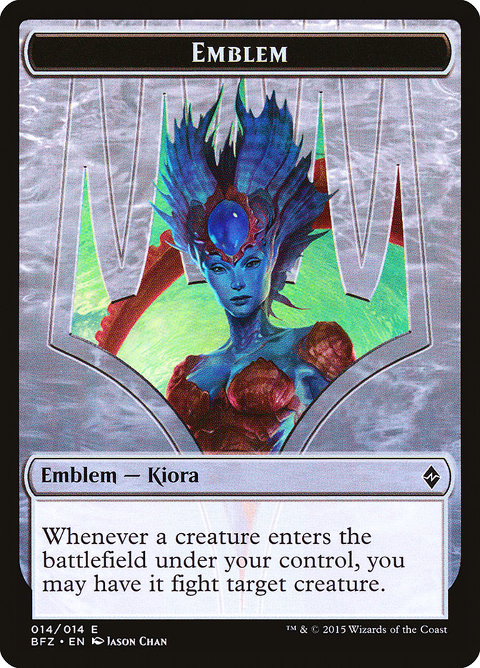 Emblem - Kiora, Master of the Depths [Battle for Zendikar Tokens] | Good Games Adelaide SA