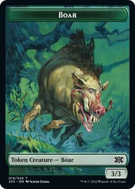Boar Treasure Double Sided Token 15 // 22 (Double Masters 2022)  - Foil | Good Games Adelaide SA